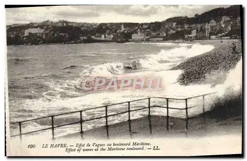 Cartes postales Le Havre Effet de Vagues au Boulevard maritime