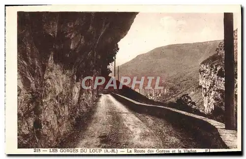 Ansichtskarte AK Gourdon Les Gorges Du Loup La Route des Gorges et le viaduc