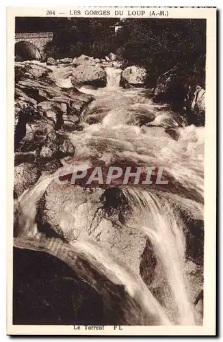 Ansichtskarte AK Gourdon Les Gorges Du Loup Le torrent