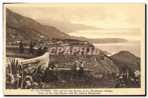 Cartes postales La Turbie Vue Sur le Cap Martin et les montagnes d&#39Italie