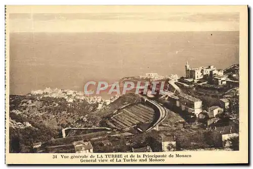 Ansichtskarte AK La Turbie Vue generale et de la principaute de Monaco