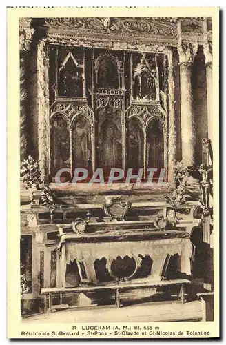 Ansichtskarte AK Luceram Retable de St Bernard St Pons St Claude et St Nicolas de Tolentino