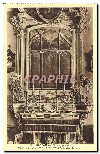 Ansichtskarte AK Luceram Retable de St Bernard Don d&#39Amboise Barralis