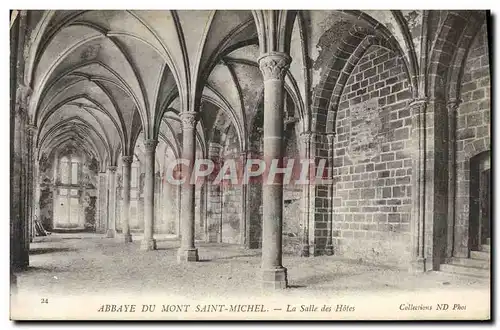 Ansichtskarte AK Abbaye Du Mont Saint Michel La Salle Des Hotes