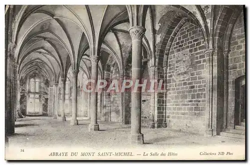 Cartes postales Abbaye Du Mont Saint Michel La Salle Des Hotes