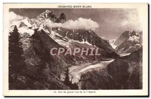 Cartes postales Chamonix Mont Blanc Mer de glace vue de la Flegere