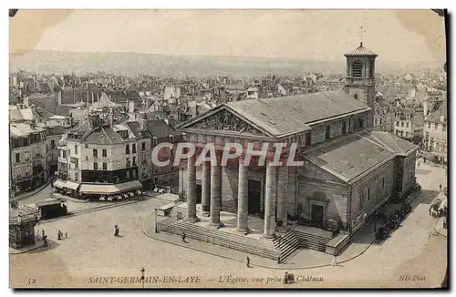 Cartes postales Saint Germain en Laye L&#39Eglise Vue Prise du Chateau