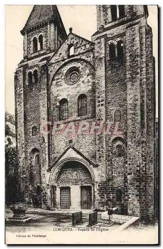 Cartes postales Conques Facade de L'Eglise