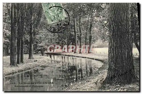 Cartes postales Vincennes Ruisseau et Pelouse