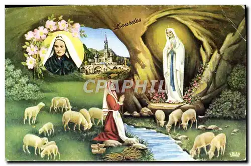 Cartes postales moderne Lourdes L&#39apparition