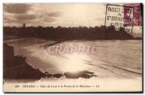 Ansichtskarte AK Dinard Effet de Lune a la Pointe de la Malouine