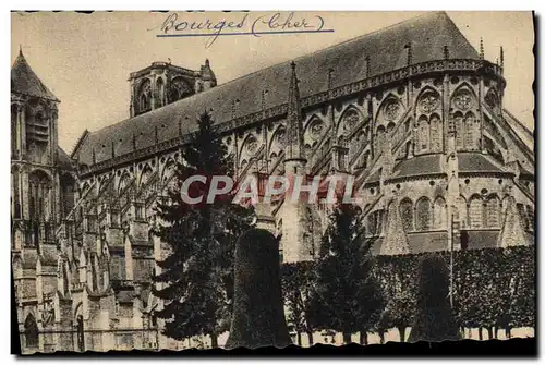 Cartes postales Bourges La Cathedrale vue prise du jardin de l&#39hotel de ville