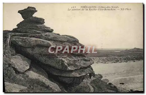 Cartes postales Tregastel Le Sentier de la Roche Tire Bouchon