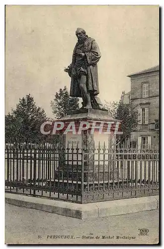 Cartes postales Perigueux Statue de Michel Montaigne