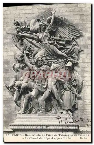 Ansichtskarte AK Paris Bas Reliefs de L&#39Arc de Triomphe de l&#39Etoile Le chant du depart par Rude