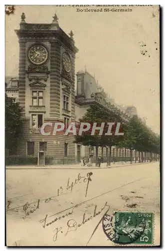 VINTAGE POSTCARD Paris Ministry for the war Boulevard German St�