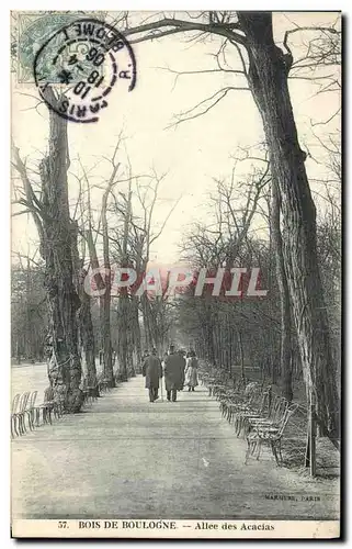 Ansichtskarte AK Bois De Boulogne Allee des Acacias