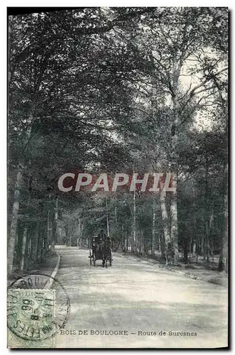 Cartes postales Bois De Boulogne Route De Suresnes