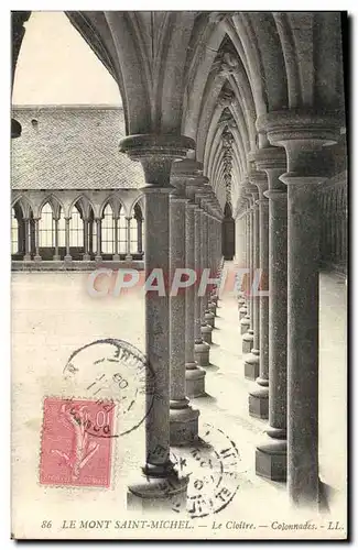 Cartes postales Le Mont Saint Michel Le Cloitre Colonnades