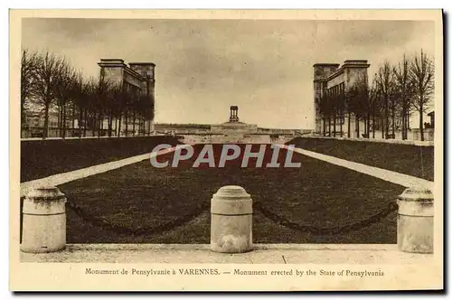 Cartes postales Monument de Pensylvanie a Varennes Militaria