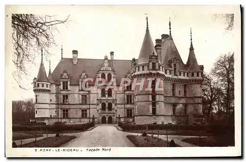 Cartes postales Azay Le Rideau Facade Nord