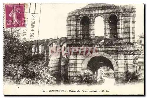 Cartes postales Bordeaux Ruines du Palais Gallien