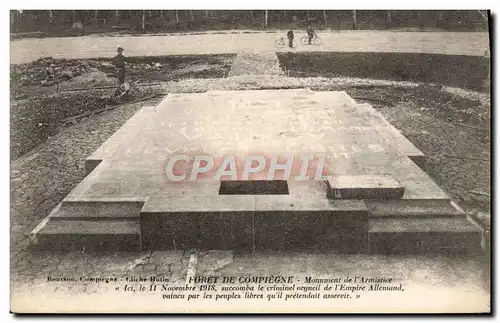 Cartes postales Foret De Compiegne Monument de L&#39Armistice Militaria