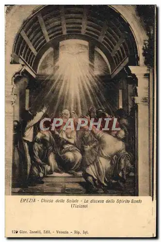 Cartes postales Emezia Chiesa della Salute La Discesa dello Spirito Santo Tiziano
