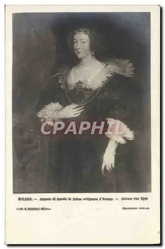 Cartes postales Milano Ritratto di Amelia di Solms d&#39Orange Antonion van Dyck