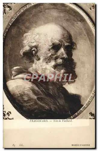 Cartes postales Fragonard Tete de Vieillard Musee d&#39Amiens