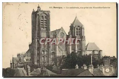 Ansichtskarte AK Bourges La Cathedrale Vue Prise des Nouvelles Galeries