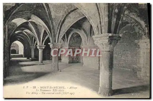 Cartes postales Mont St Michel Abbaye Le Promenoir