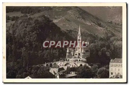 Cartes postales Lourdes La Basilique Vue Plongeante