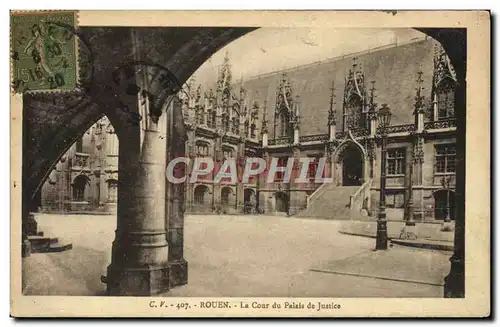 Cartes postales Rouen La Cour du Palais de Justlce