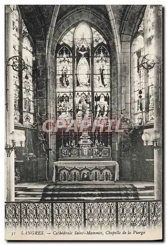 Cartes postales Langres Cathedrale Saint Mammes Chapelle de la Vierge
