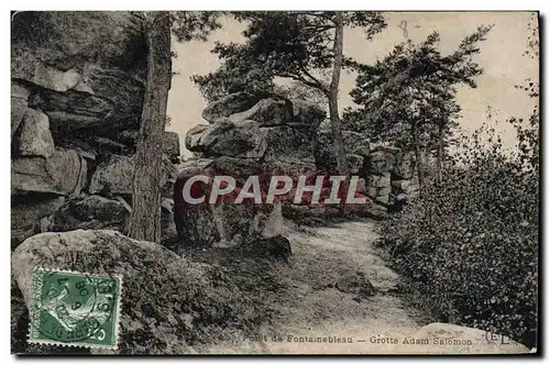 Cartes postales Foret de Fontainebleau Grotte Adam Salomon