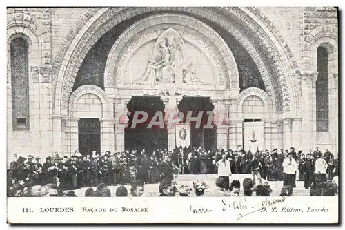 Cartes postales Lourdes Facade Du Rosaire