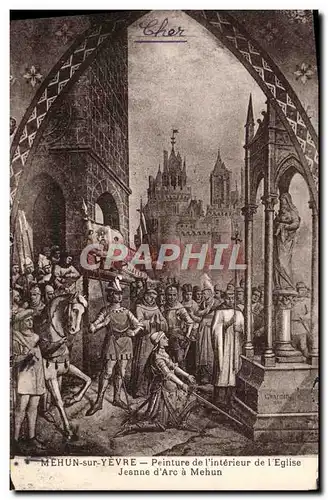 Cartes postales Mehun Sur Yevre Peinture de L'Interieur de l'Eglise Jeanne d'Arc a Mehun