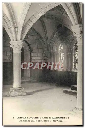 Ansichtskarte AK Abbaye Notre Dame de Langonnet Ancienne salle capitulaire