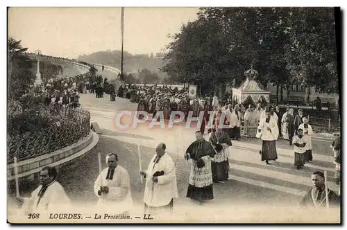 Cartes postales Lourdes La Procession