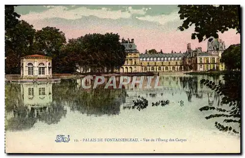 Cartes postales Palais De Fontainebleau Vue de l&#39etang des carpes