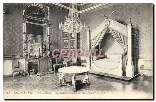 Ansichtskarte AK Compiegne Le Chateau Chambre a coucher de Napoleon 1er