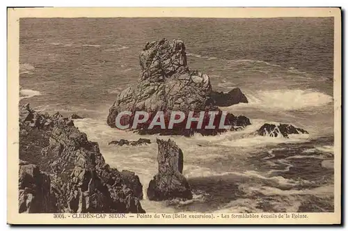 Cartes postales Cleden Cap Sizun Pointe du Van Ecueils de la pointe