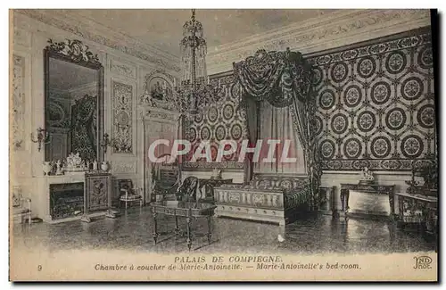 Ansichtskarte AK Palais De Compiegne Chambre a Coucher de Marie Antoinette