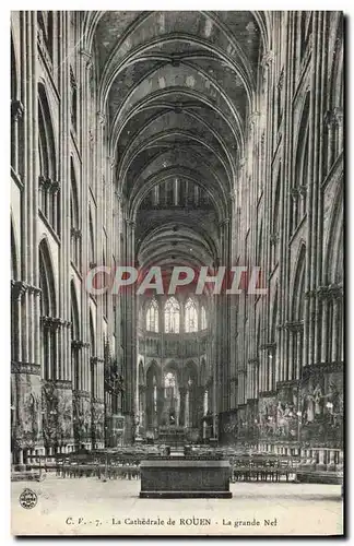 Ansichtskarte AK La Cathedrale De Rouen La Grande Nef