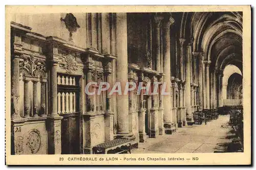 Cartes postales Cathedrale de Laon Portes des Chapelles laterales