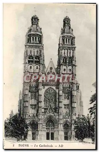 Cartes postales Tours La Cathedrale