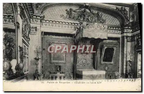 Ansichtskarte AK Palais De Versailles Chambre de louis XIV