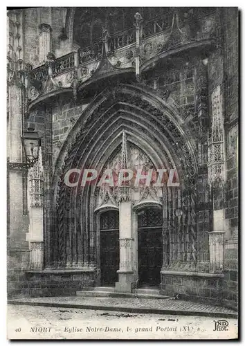 Cartes postales Niort Eglise Notre Dame Le Grand Portail
