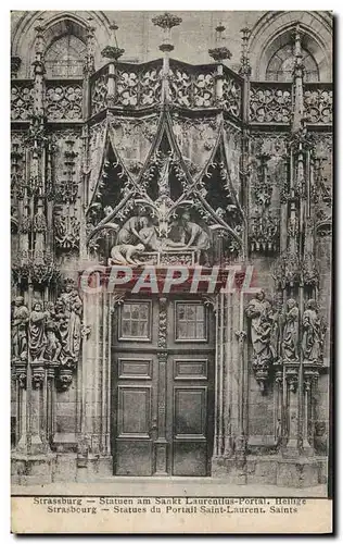 Cartes postales Strasbourg Statues du portail Saint Laurent Saints